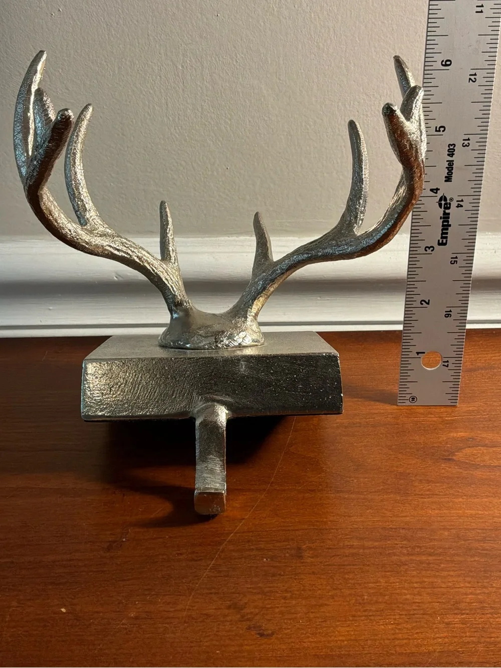 West Elm Silver Antler Stocking Holder